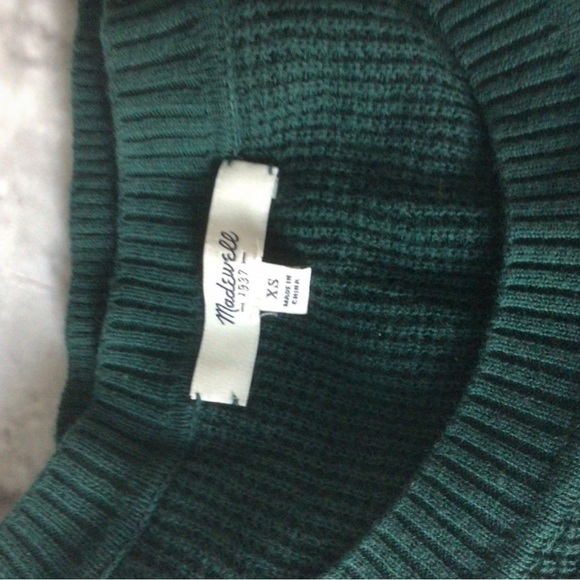 Madewell Women's Green Long Sleeve Knit High Comfort Sweater - Picture 3 of 4